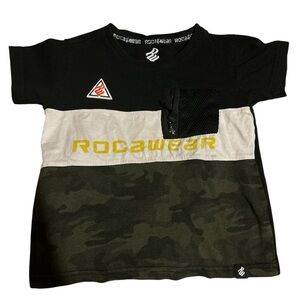 Rocawear Black and Gray Kids T-Shirt
